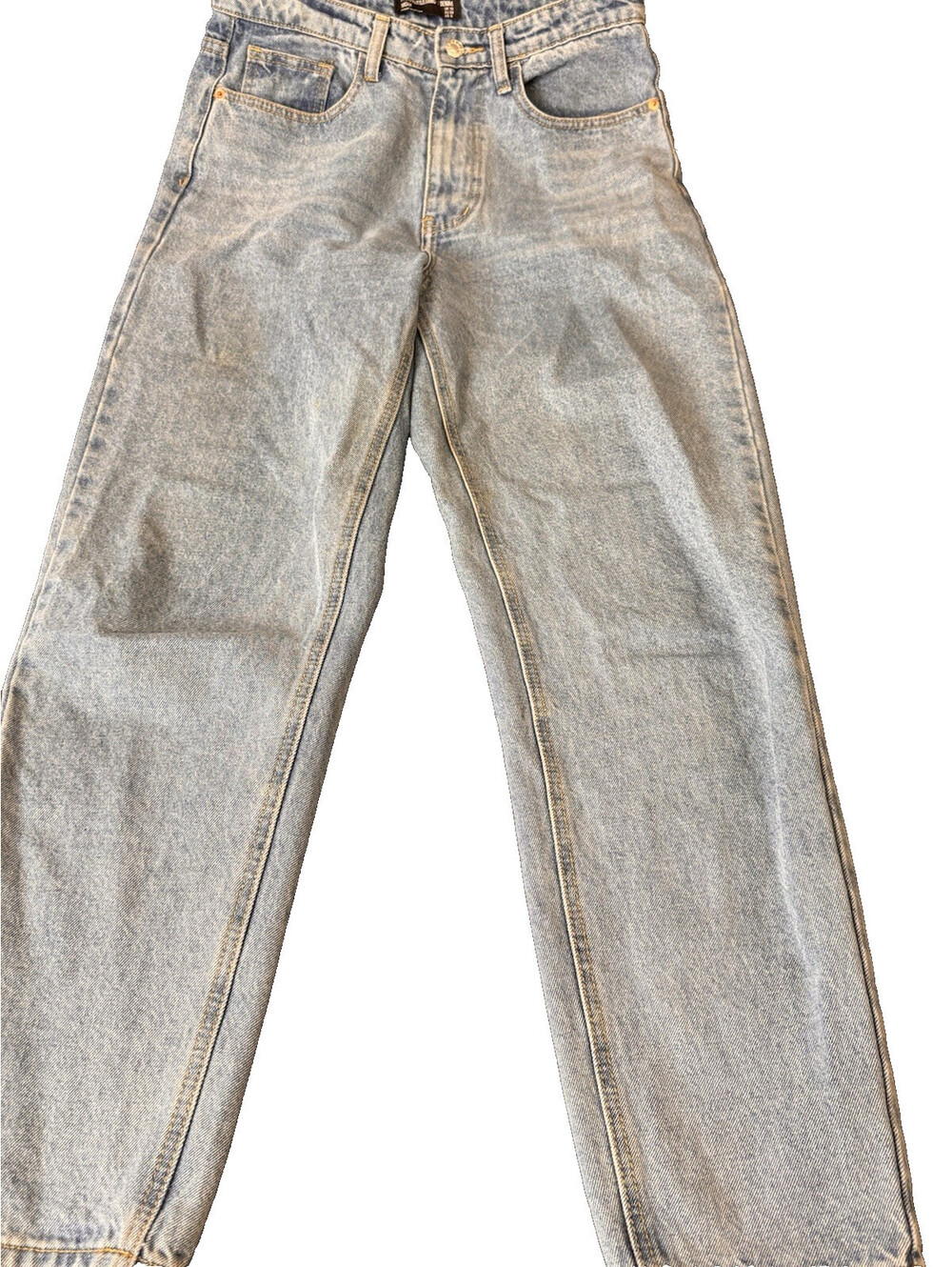 Pretty Little Thing High Rise Straight Leg Mom Jeans Womens sz 6 Lt Wash denim